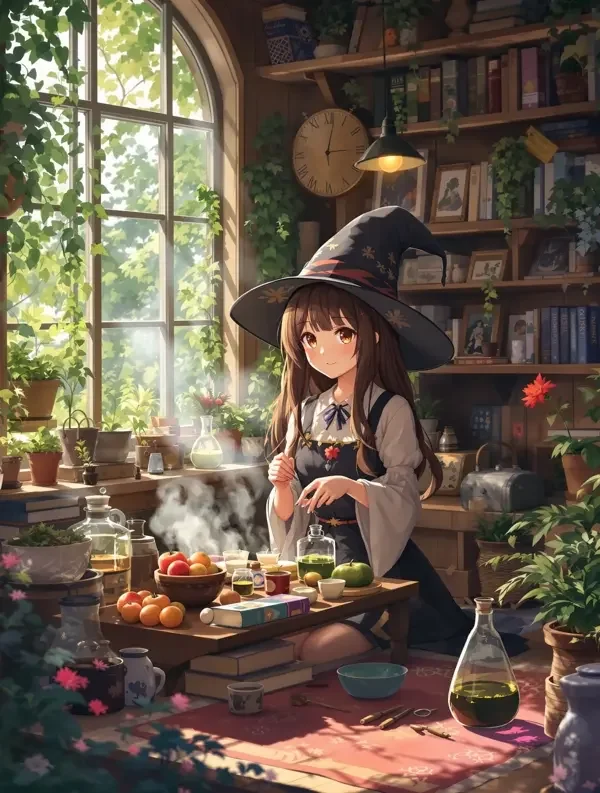 不想飞的魔女 - 尘柚漫画轻小说改编封面